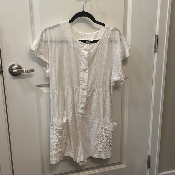 White Vintage Romper size small - Picture 1 of 3